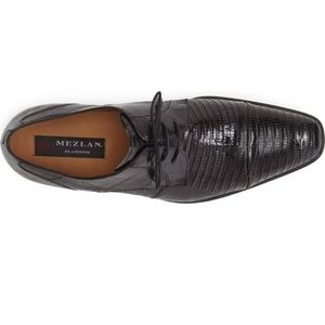 mezlan valdes genuine lizard cap toe derby